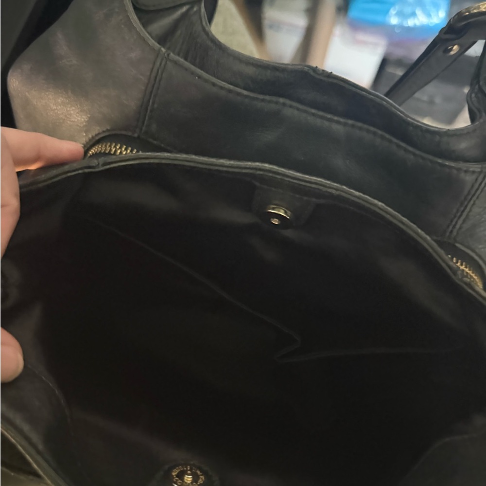 Coach Campbell Hobo Shoulder Bag with Gold Buckle Black Leather - Picture 11 of 14